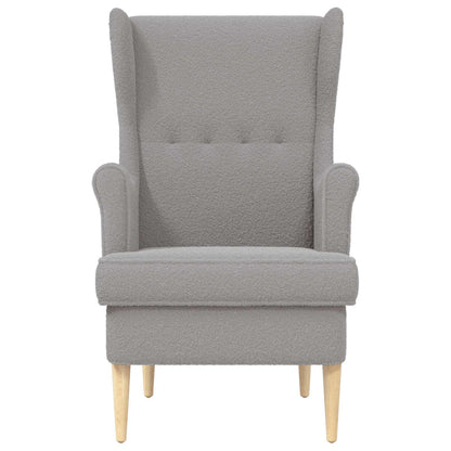 Poltrona Grigio Chiaro Bouclé
