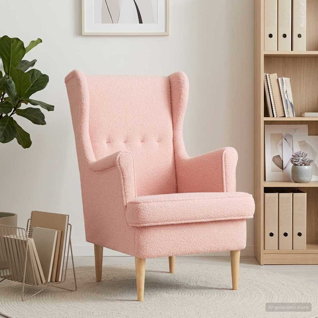 Poltrona Rosa Bouclé