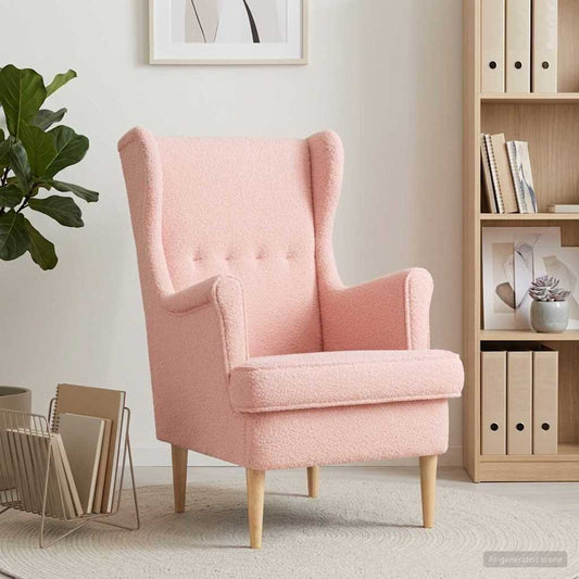 Poltrona Rosa Bouclé