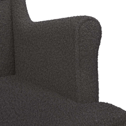 Poltrona Grigio Scuro Bouclé