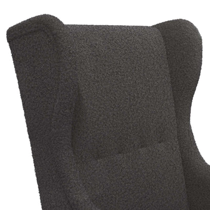 Poltrona Grigio Scuro Bouclé