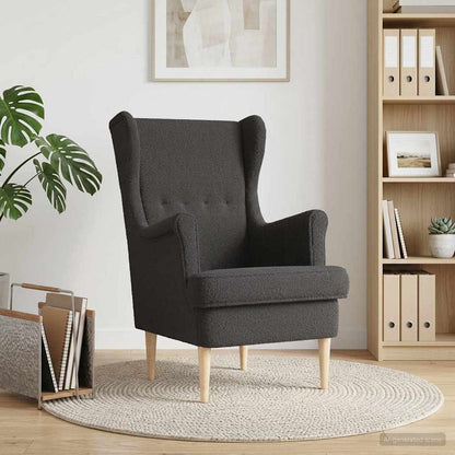 Poltrona Grigio Scuro Bouclé