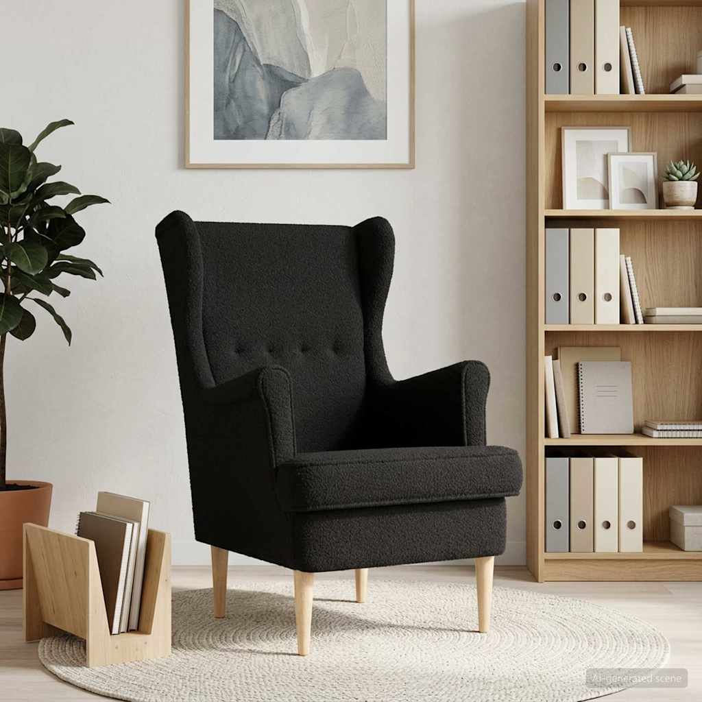 Poltrona Nero Bouclé