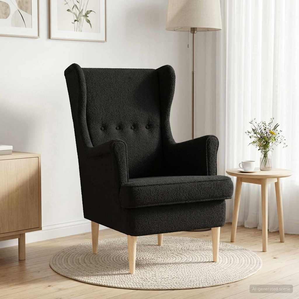 Poltrona Nero Bouclé