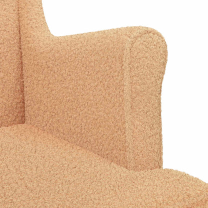 Poltrona Beige Bouclé