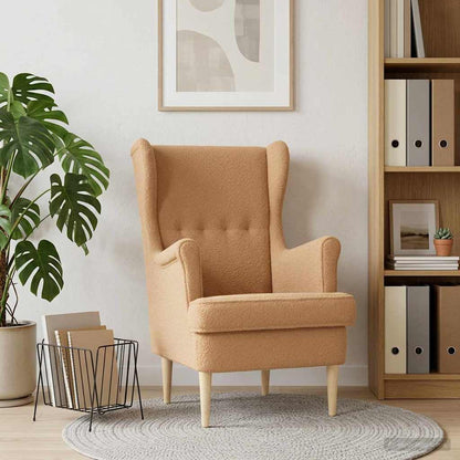 Poltrona Beige Bouclé