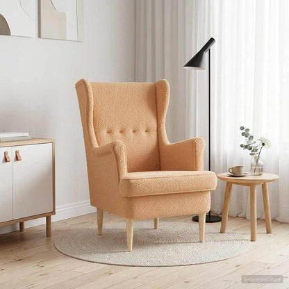 Poltrona Beige Bouclé