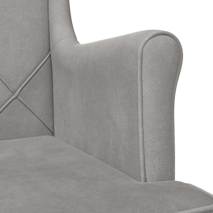 poltrona Grigio chiaro Velluto | homemem39