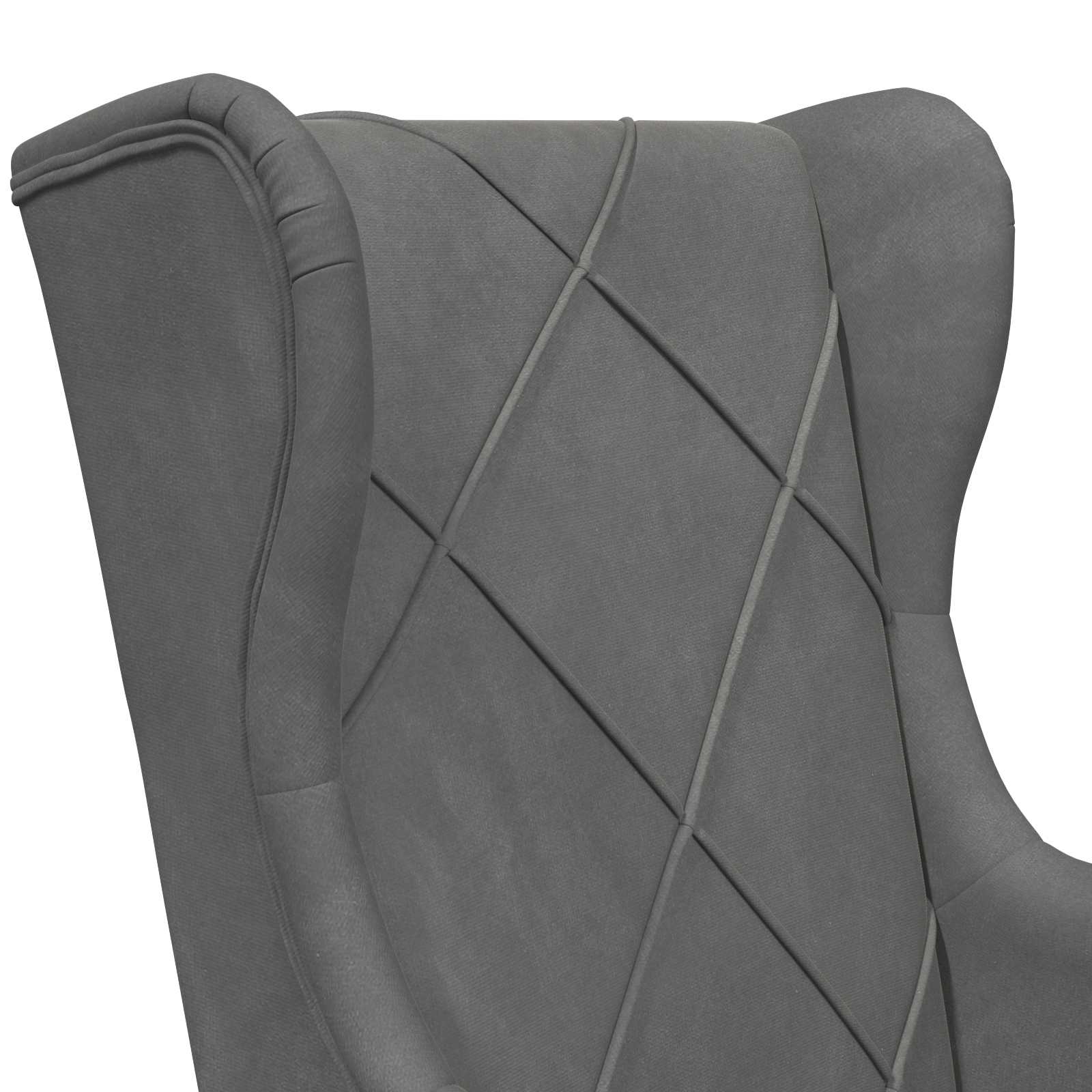 poltrona Grigio scuro Velluto | homemem39