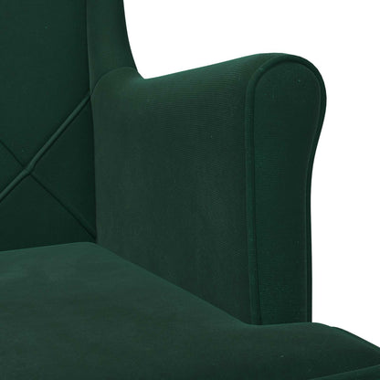 Poltrona Verde Scuro Velluto