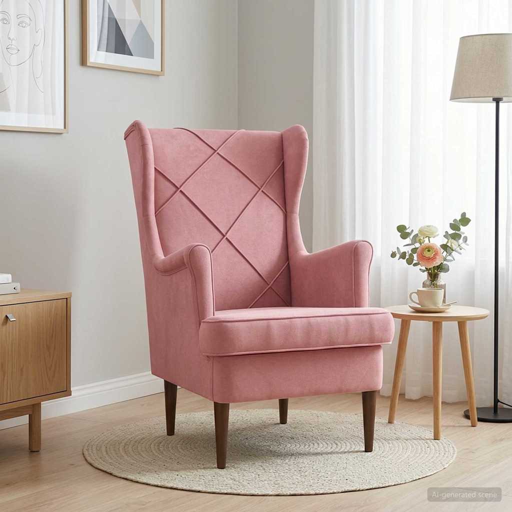Poltrona Rosa Velluto