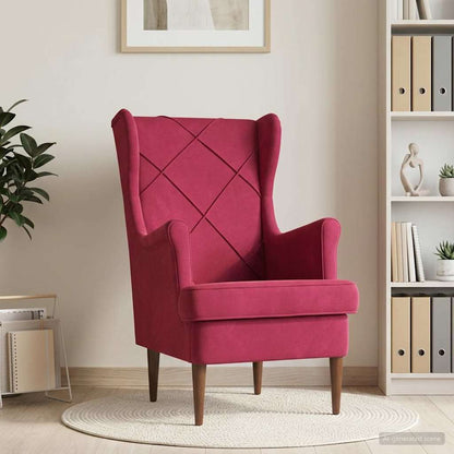 Poltrona Rosso Vino Velluto