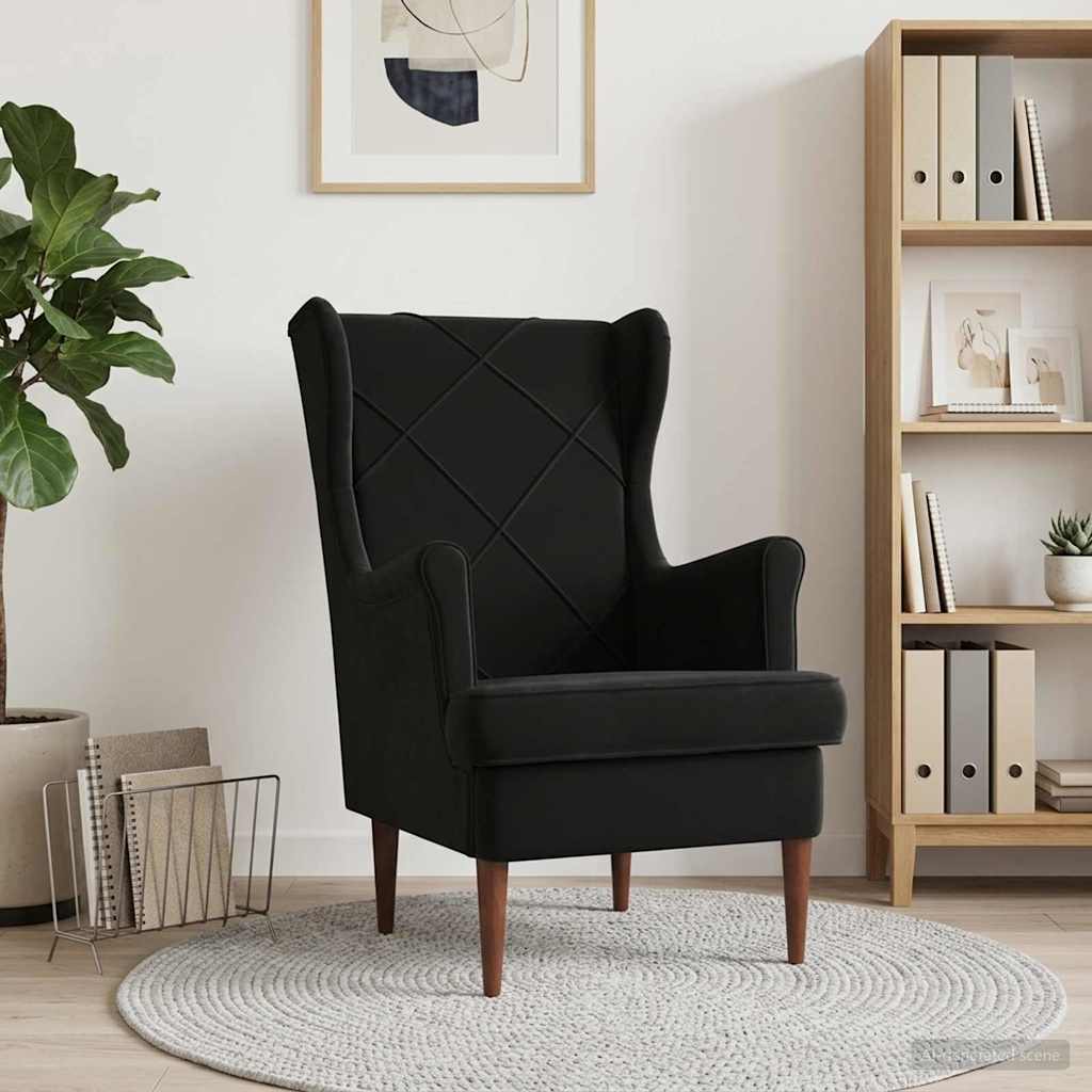 Poltrona Nero Velluto