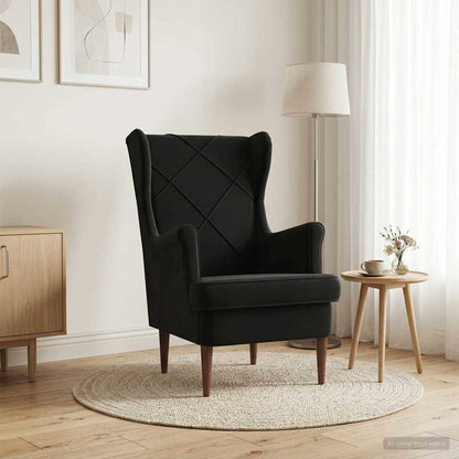 Poltrona Nero Velluto