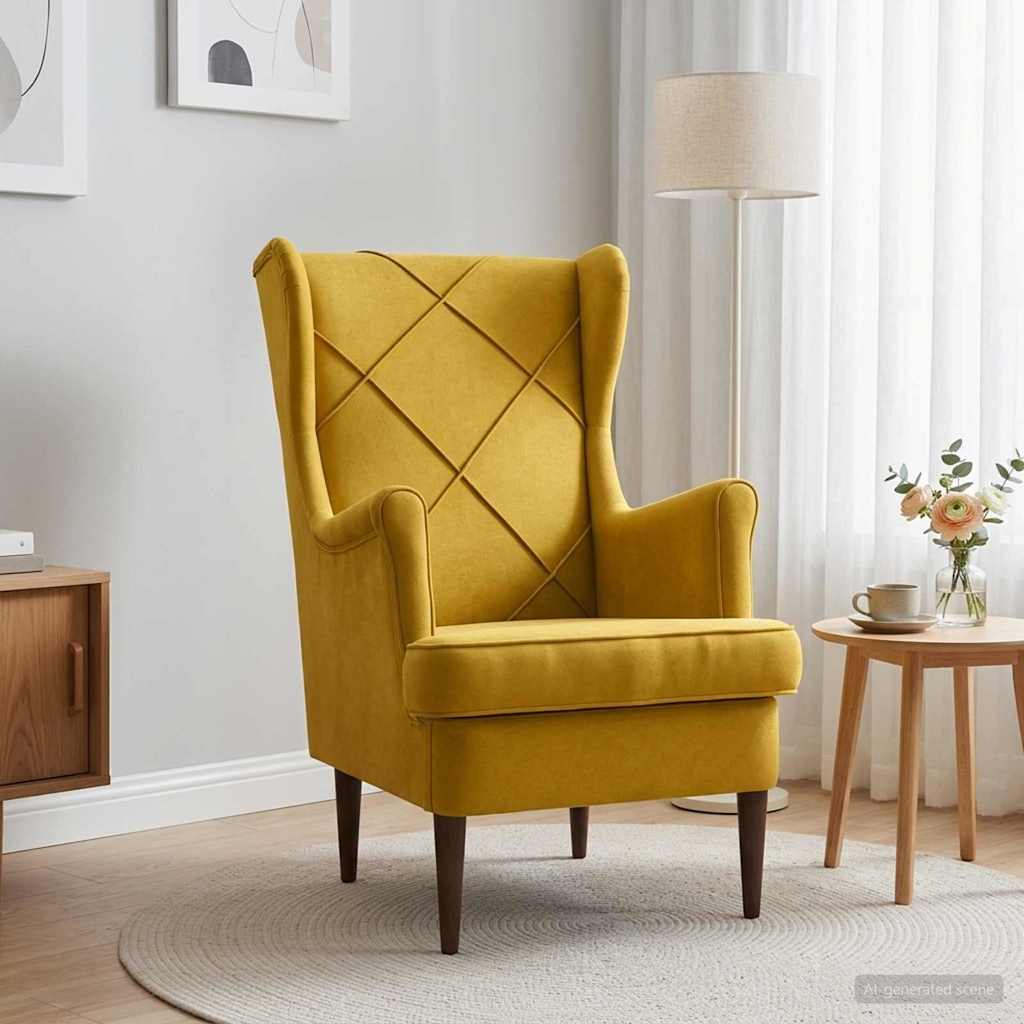 Poltrona Giallo Velluto