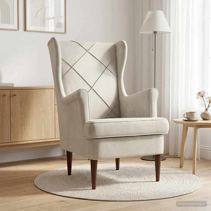 Poltrona Crema Velluto