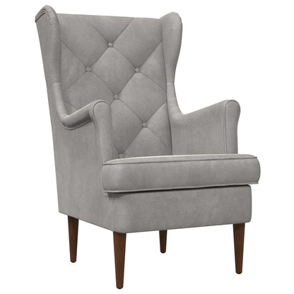 Poltrona Grigio Chiaro Velluto