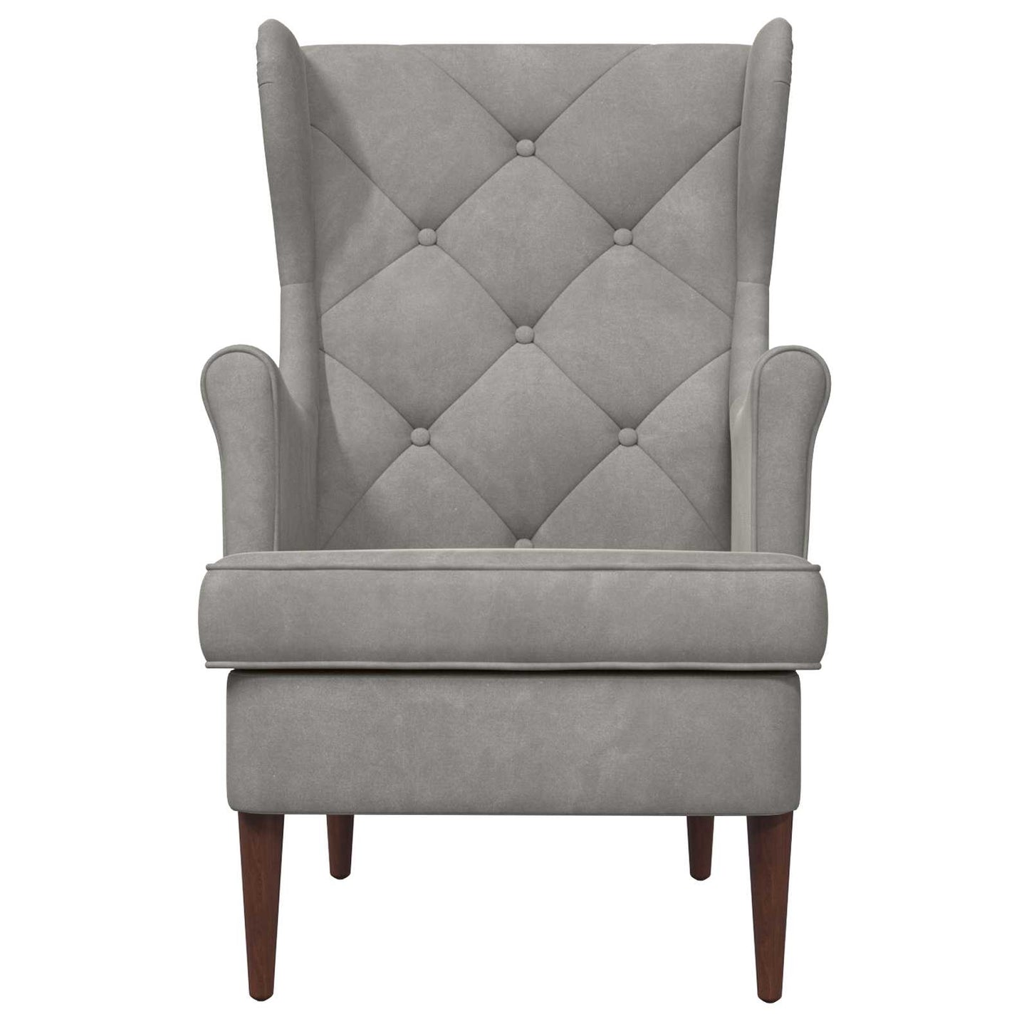 Poltrona Grigio Chiaro Velluto