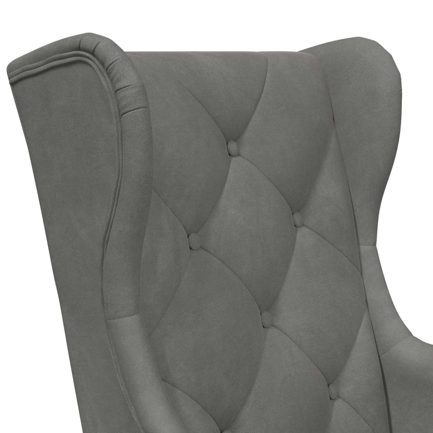 Poltrona Grigio Scuro Velluto