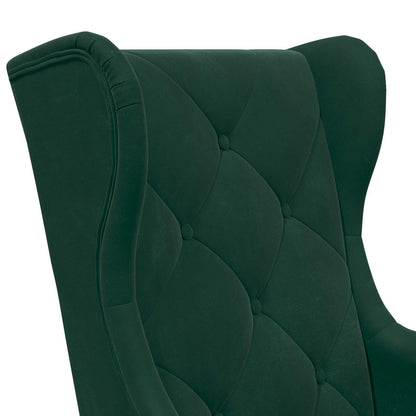 Poltrona Verde Scuro Velluto