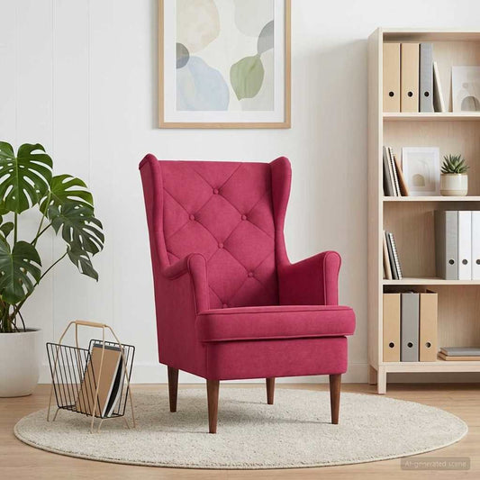 Poltrona Rosso Vino Velluto