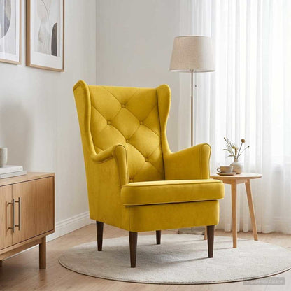 Poltrona Giallo Velluto