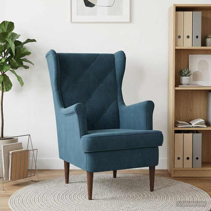 Poltrona Blu Velluto