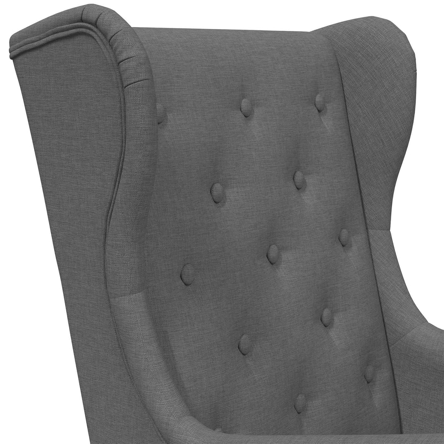 Poltrona Grigio Scuro Tessuto