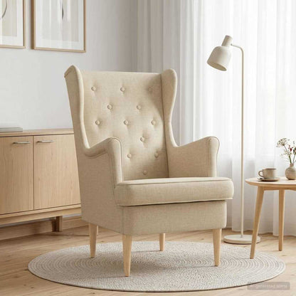 Poltrona Crema Tessuto
