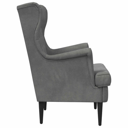 Poltrona Grigio Scuro Velluto