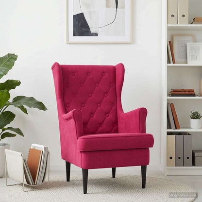 Poltrona Rosso Vino Velluto