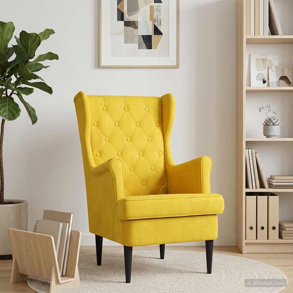 Poltrona Giallo Velluto