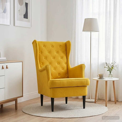 Poltrona Giallo Velluto