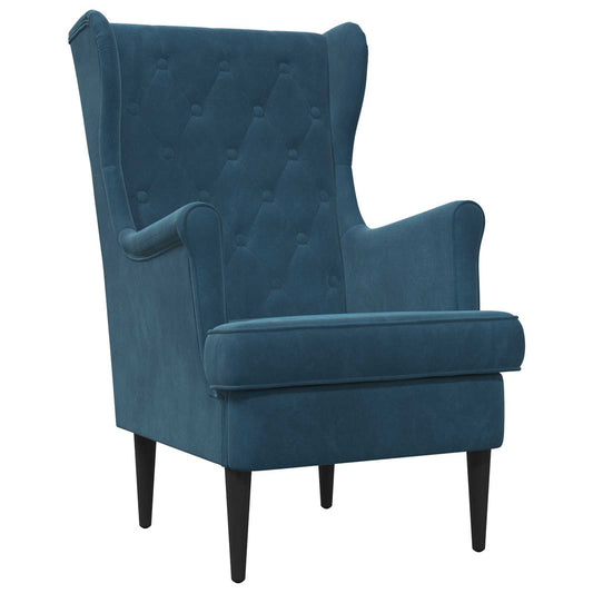 Poltrona Blu Velluto