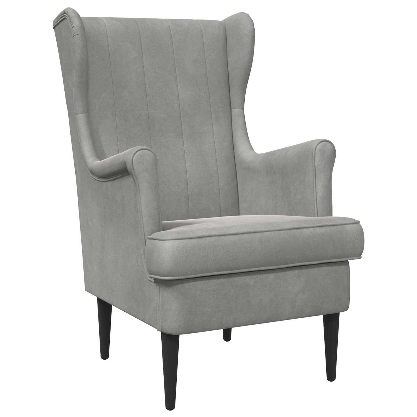 Poltrona Grigio Chiaro Velluto