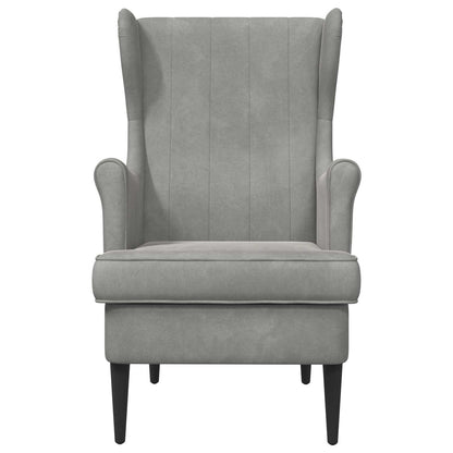 Poltrona Grigio Chiaro Velluto