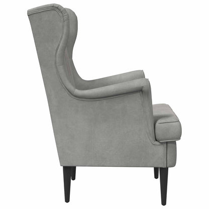Poltrona Grigio Chiaro Velluto
