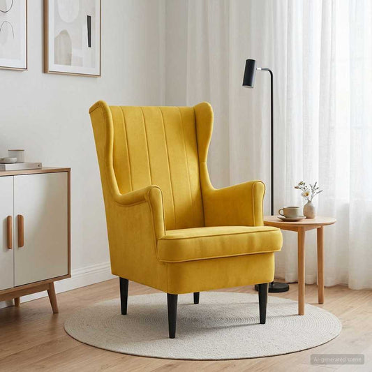 Poltrona Giallo Velluto