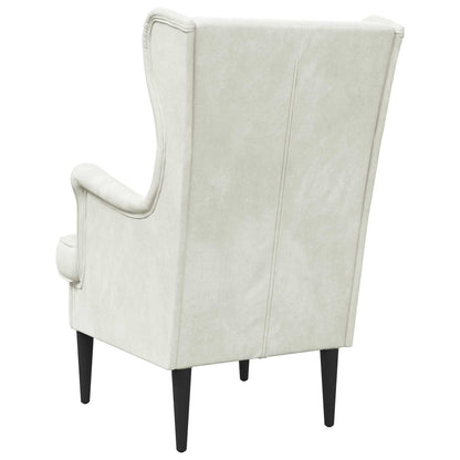 Poltrona Crema Velluto