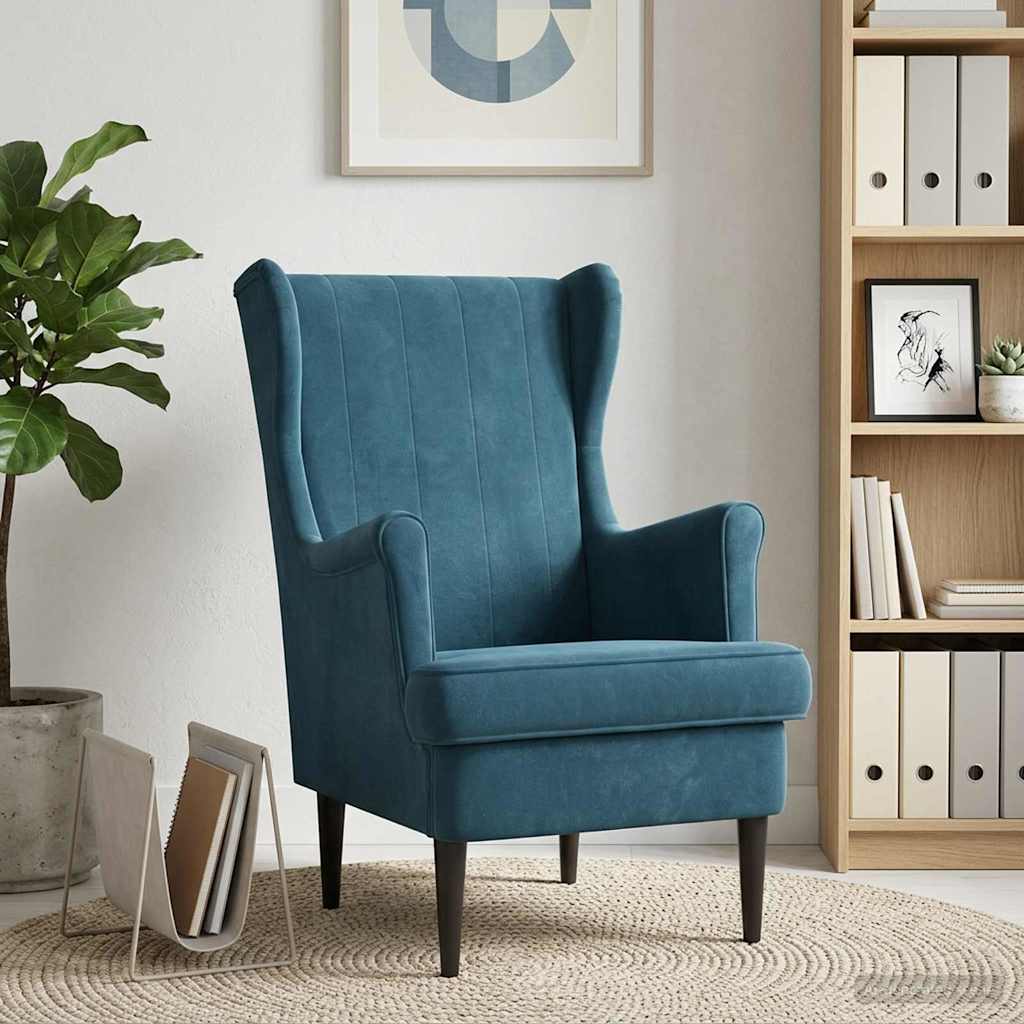 Poltrona Blu Velluto