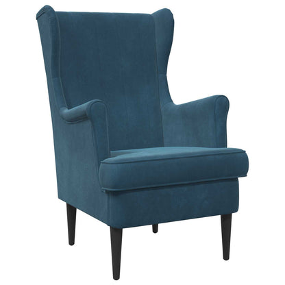 Poltrona Blu Velluto