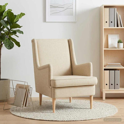 Poltrona Crema Tessuto