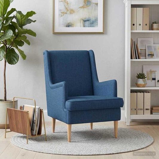 Poltrona Blu Tessuto