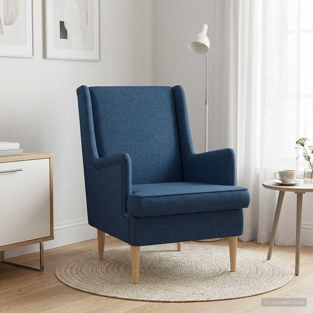 Poltrona Blu Tessuto