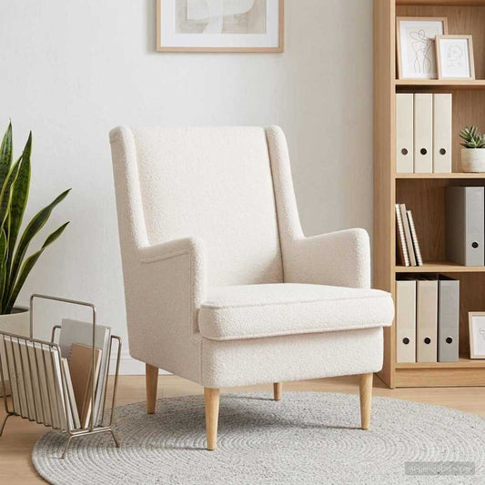 Poltrona Crema Bouclé