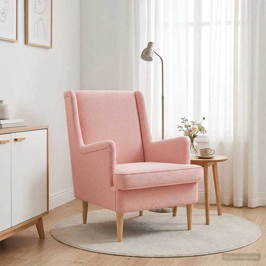 Poltrona Rosa Bouclé