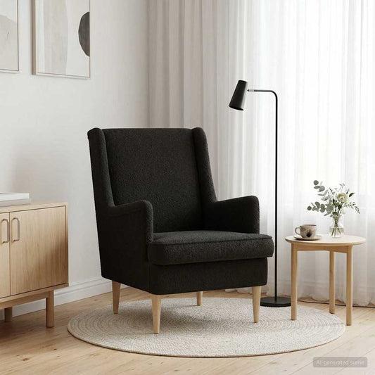 Poltrona Nero Bouclé