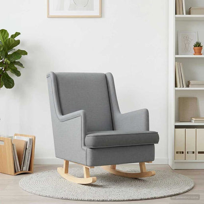 Sedia a dondolo Grigio chiaro 62 x 80 x 85 cm Tessuto | homemem39