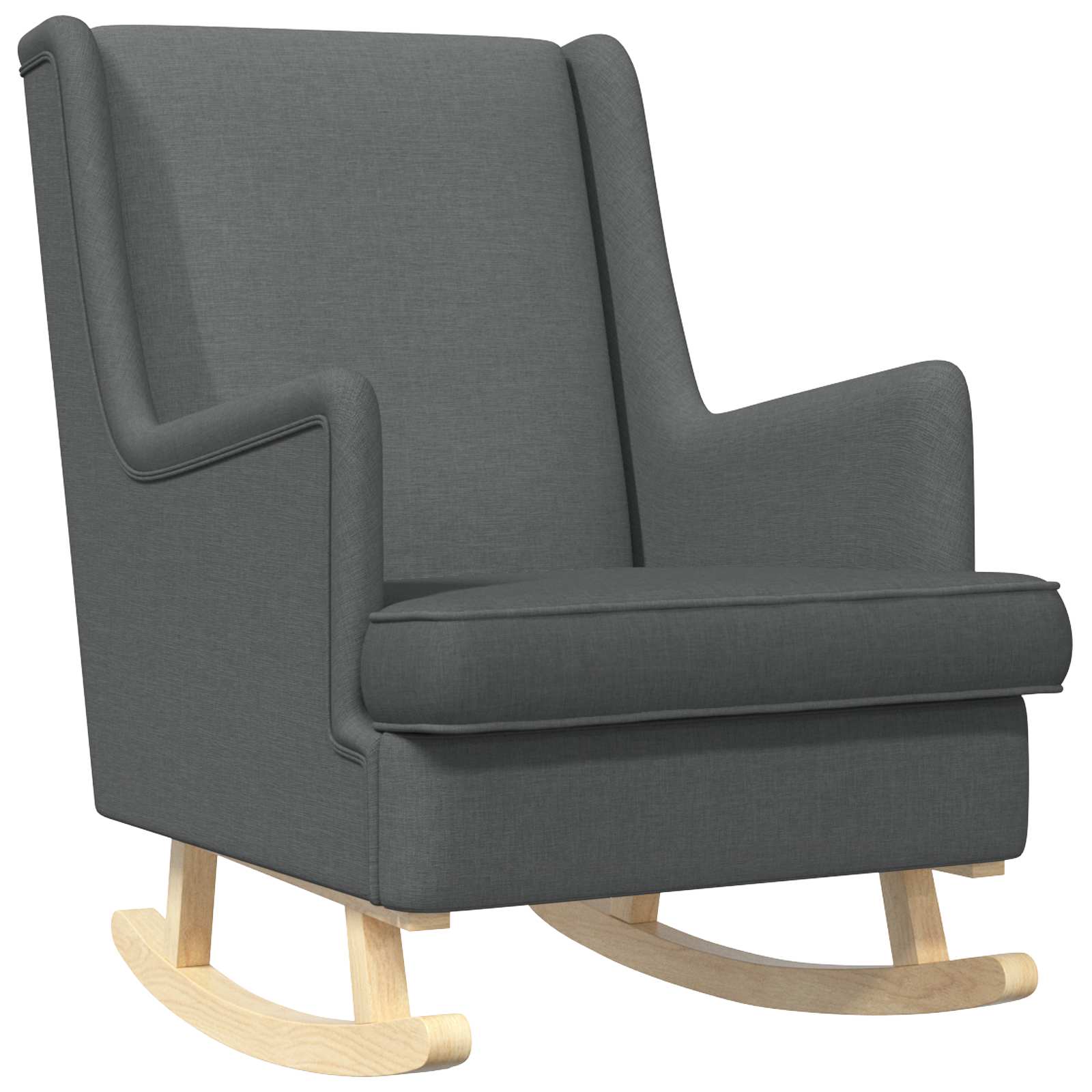 Sedia a dondolo Grigio scuro 62 x 80 x 85 cm Tessuto | homemem39