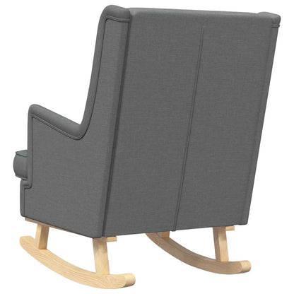 Sedia a dondolo Grigio scuro 62 x 80 x 85 cm Tessuto | homemem39
